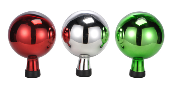 Gartendekokugel aus Glas / Rosenkugel