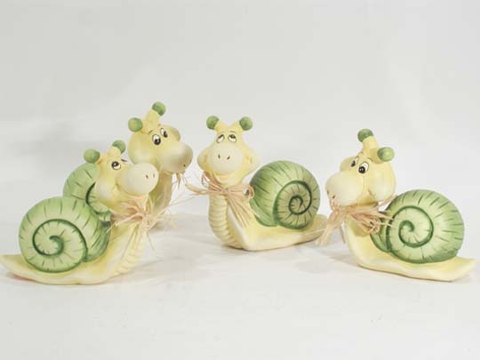 Gelbe Schnecke mit Haus