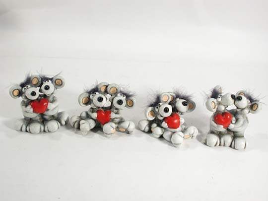 Mäuse-Pärchen mit Herz