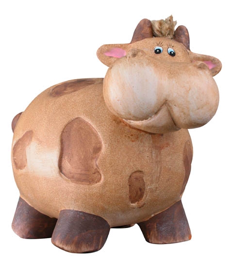 Kuhspardose aus Terrakotta,