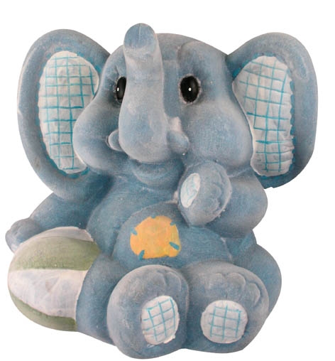 Elefant aus Terrakotta, blau