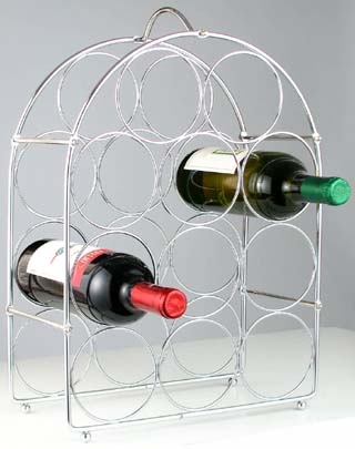 Weinflaschenregal aus Chrom