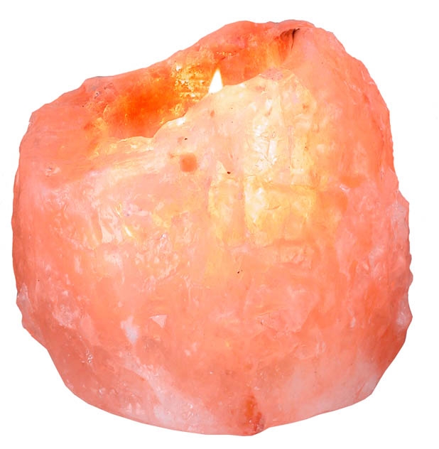 Salzkristall-Teelichhalter im