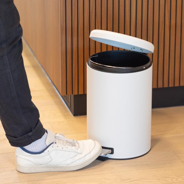 Treteimer, weiß, 12L