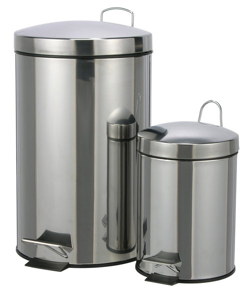 Treteimer-Set aus Edelstahl