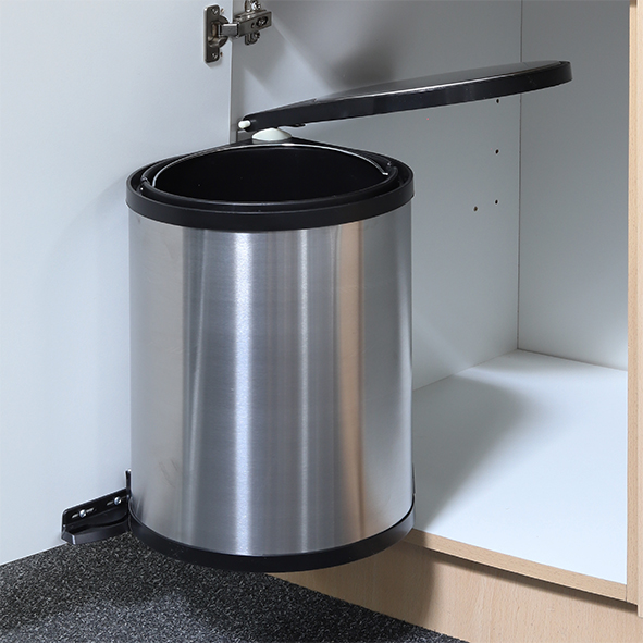 Einbau Mülleimer aus Edelstahl 12 Liter