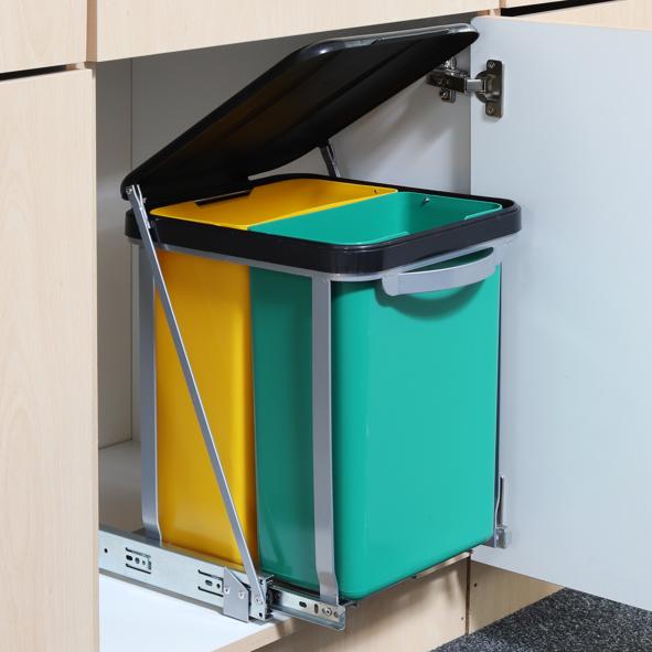 Teleskop Mülleimer ca. 2 x 8 Liter