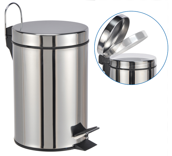 Treteimer 5L aus rostfreiem Edelstahl