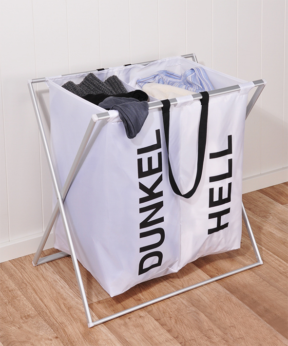 Wäschesammler mit 2 Auffangkörben