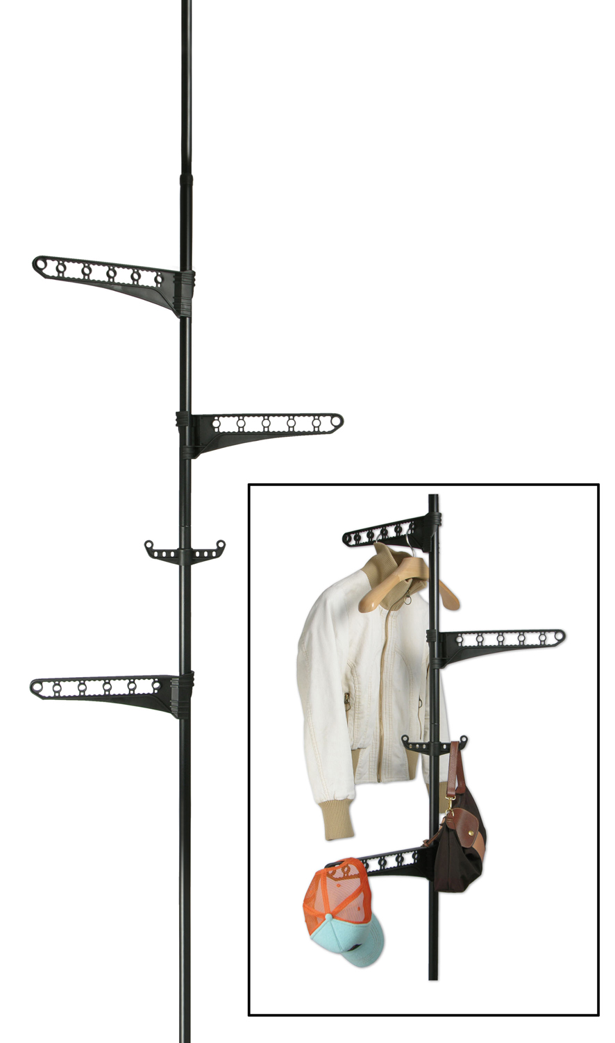 Teleskop-Garderobe mit 4 Armen