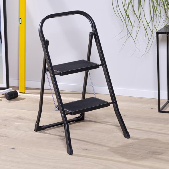 Klapptritt 2-stufig, schwarz