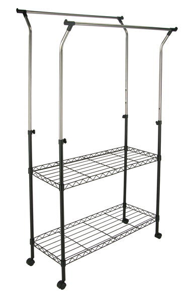 Garderobenständer mit zwei Stangen