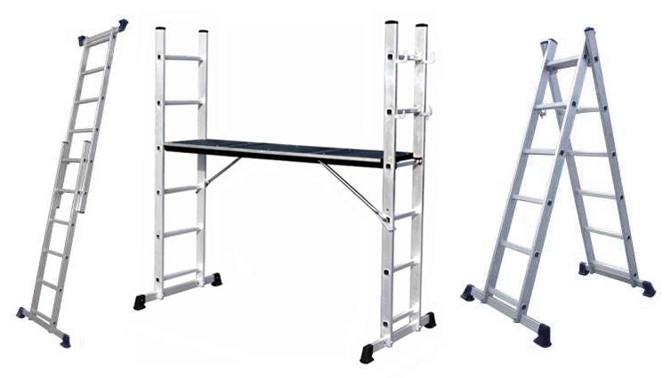 Leiterngerüst aus Aluminium, TÜV-GS