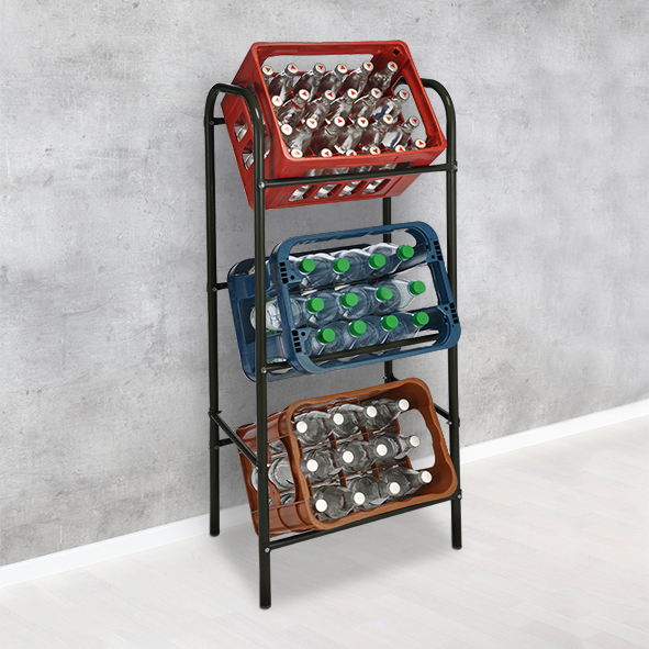 Flaschenkastenständer für 3 Kisten