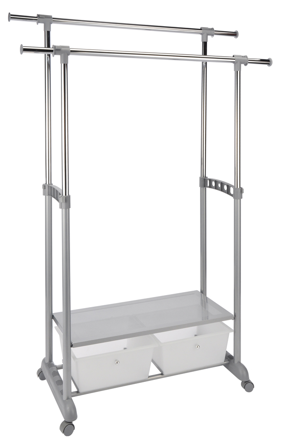 Garderobenständer mit 2 Stangen