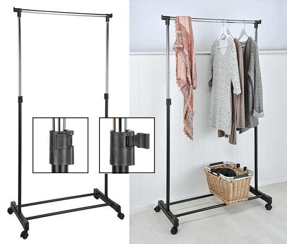 Garderobenständer mit 4 Rollen