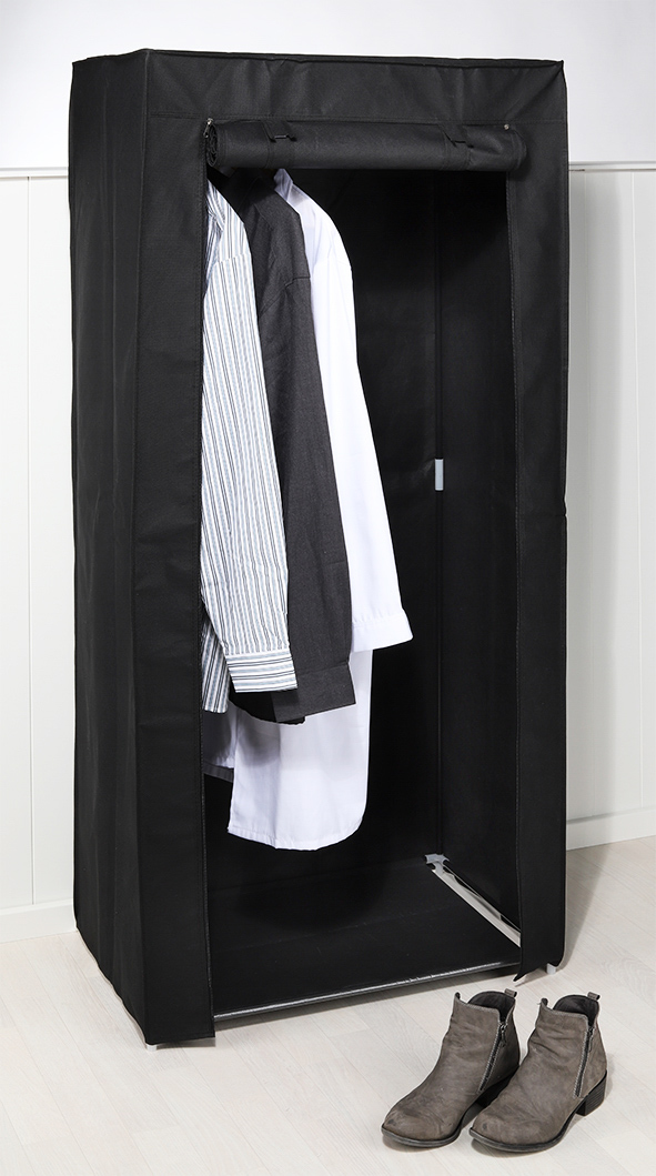 Kleiderschrank, schwarz