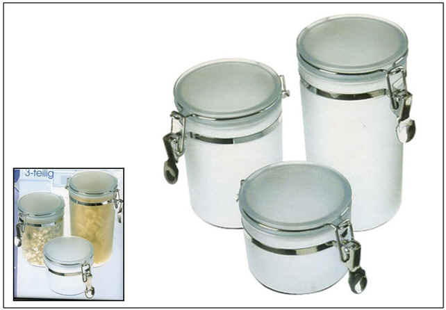 Vorratsdosen - Set 3tlg, transparent