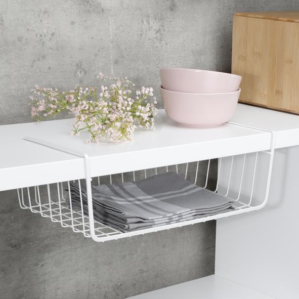 2er Set Hängekorb, schwarz u. weiß