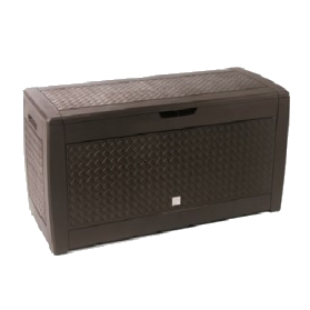 Auflagenbox anthrazit in Rattanoptik 310L