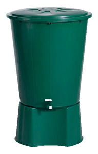 Regentonne mit Deckel und Ablaufhahn