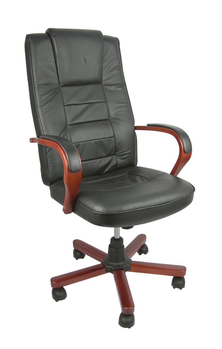 Chefsessel mit Holzdekor