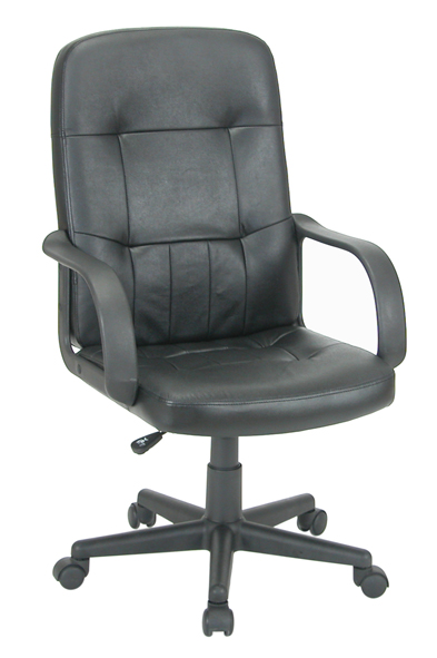 Chefsessel aus schwarzem Leder