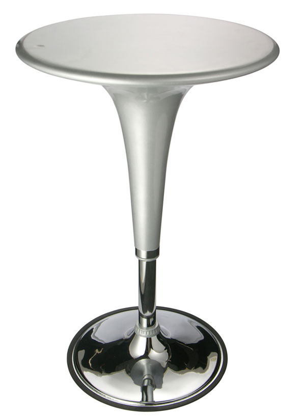 Bistro - Tisch höhenverstellbar silber