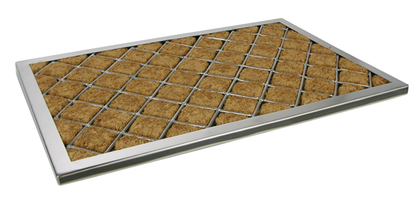 Fußmatte aus Kokos mit Edelstahlrahmen