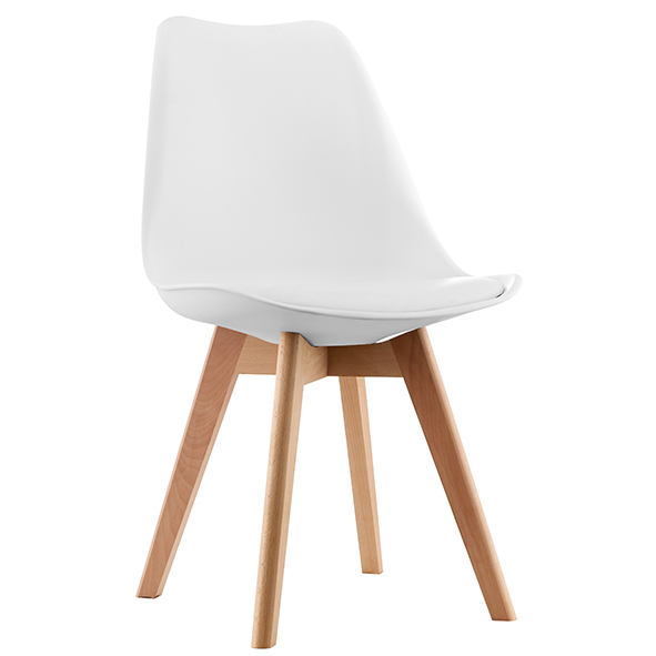 Polsterstuhl, weiß 4er Set