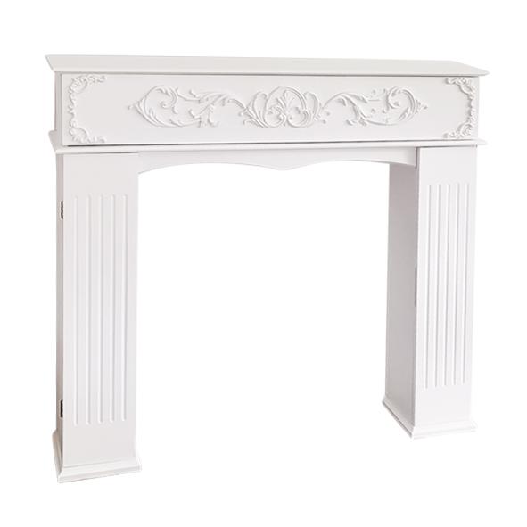 Kaminkonsole aus MDF, weiß