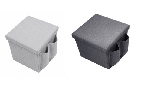 Ordnungsbox mit 2 Taschen, sortiert – 2x grau, 2x anthrazit / Maße: ca. 40 x 40 x 40cm