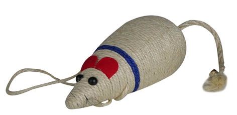 Große Spielzeugmaus aus Sisal