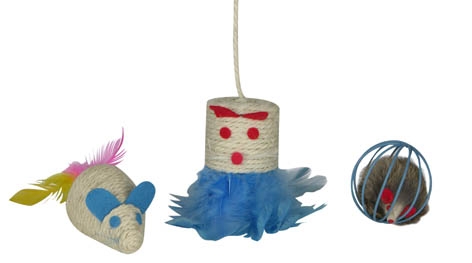 Katzenspielset - bestehend aus 3 ver-