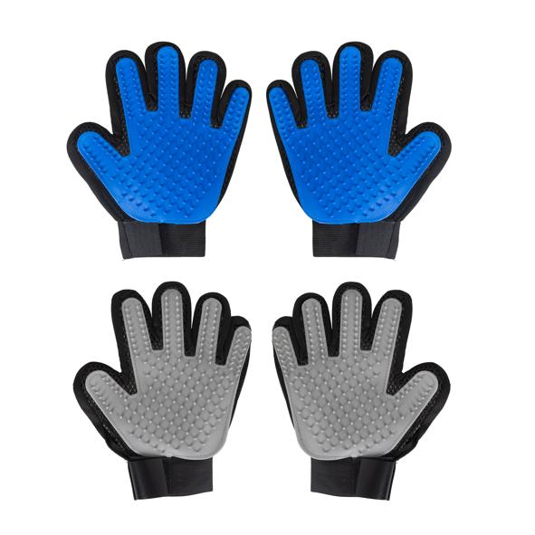 Haustier-Fellpflegehandschuh, farblich sortiert