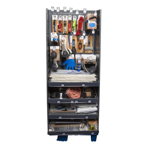 Display, 1/4 Regal, Tierbedarf 163-tlg