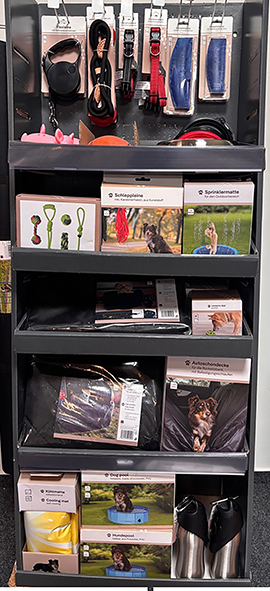 Display, 1/4 Regal, Tierbedarf 108-tlg