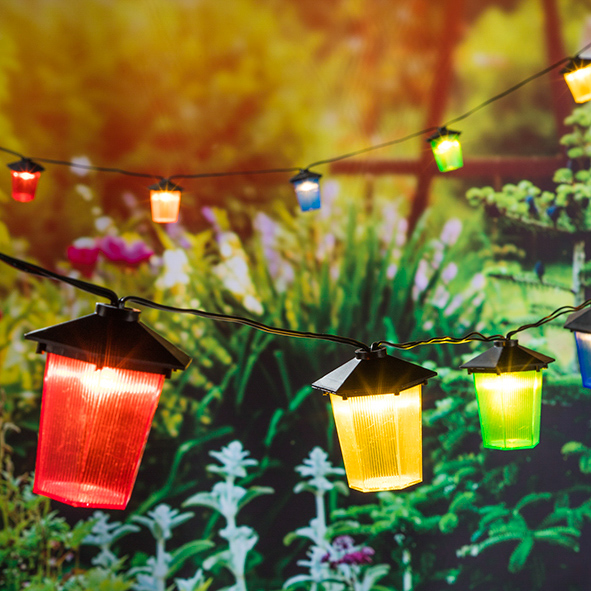 LED Partylichterkette Laterne