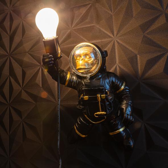 Orang-Utan Lampe, schwarz