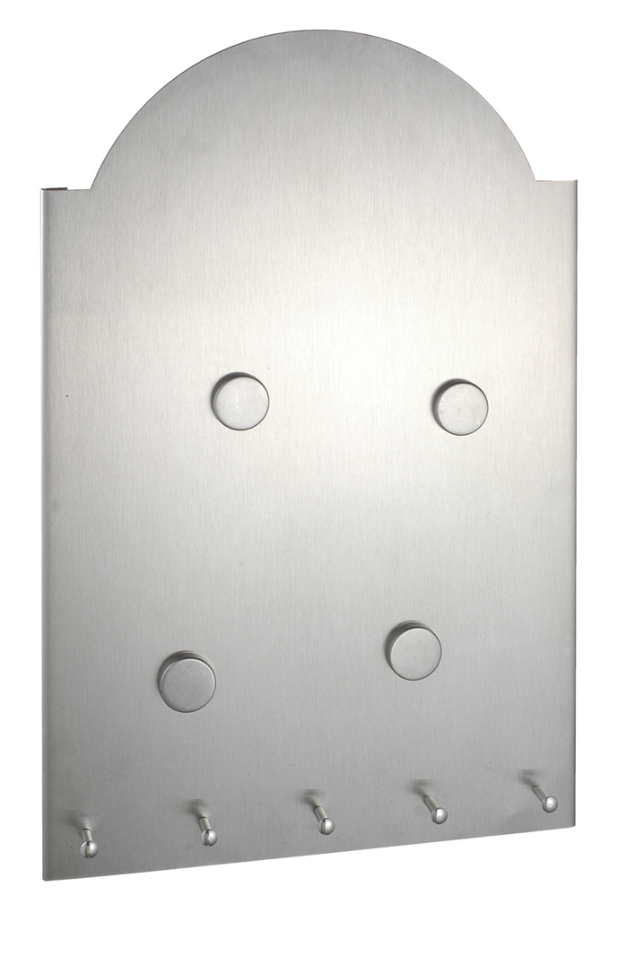 Memo-Bord aus Edelstahl inkl.4