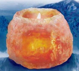 Salzkristall-Teelichthalter