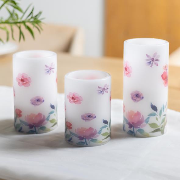 LED-Wachs-Kerzen-Set 3-tlg.