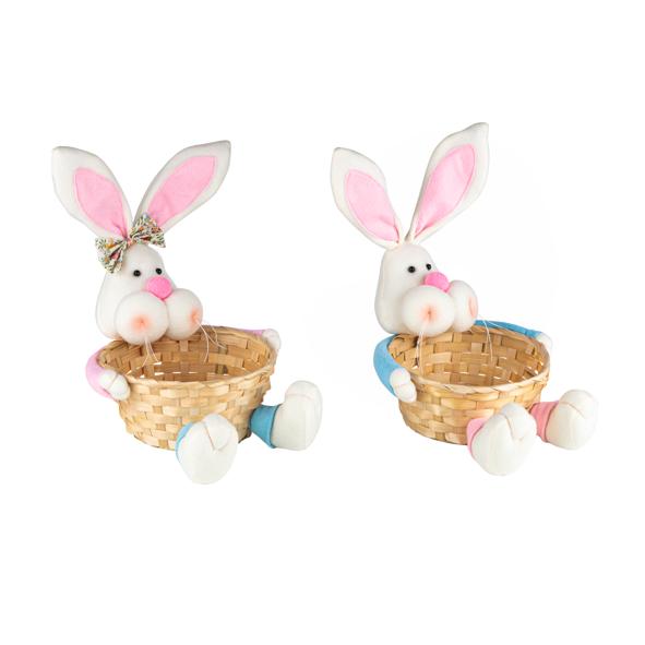 Osterkorb mit Hasen Dekoren