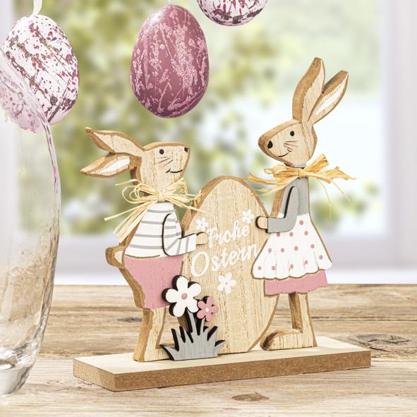 Deko Osterhasen mit Osterei