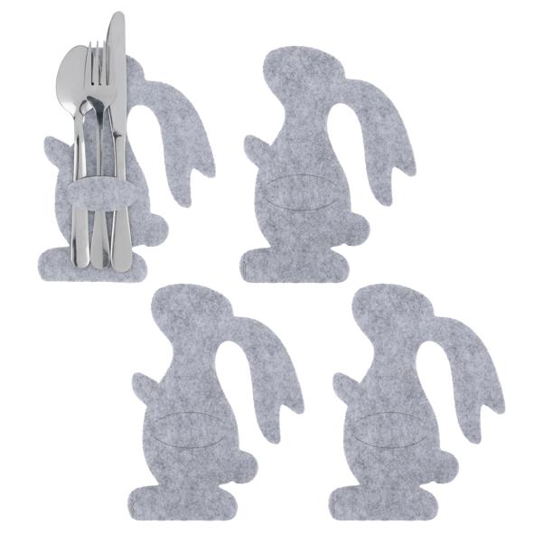 Bestecktasche 4er Set  – aus Filz