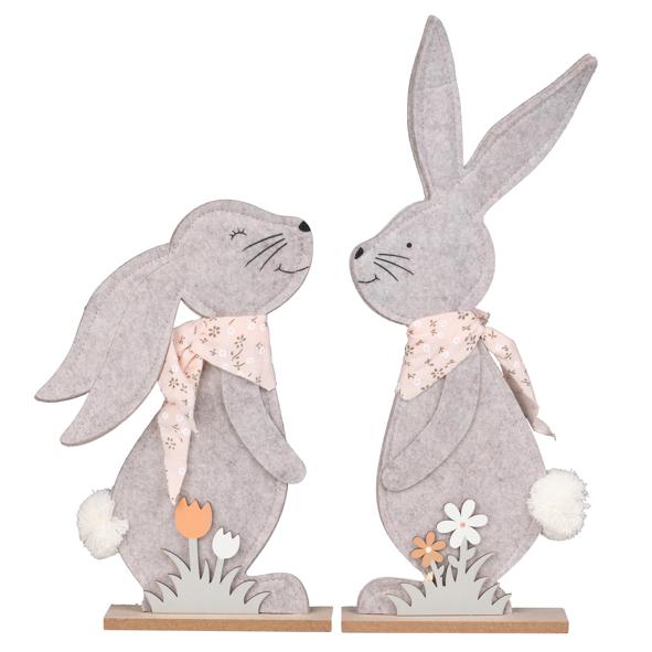 Osterhase auf Filz, sortiert