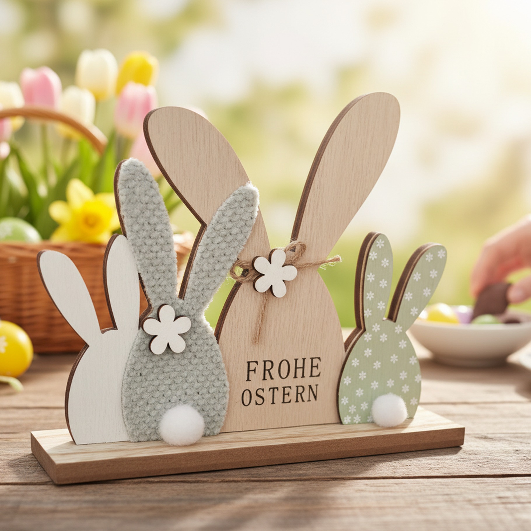 Oster Silhouette aus Holz – ca. 19,5 x 4 x 15,5 cm 