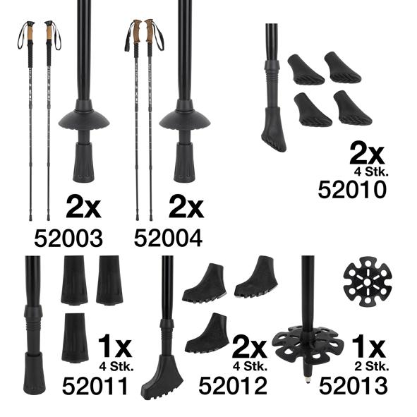 Mischkarton Wanderstöcke aus Aluminium