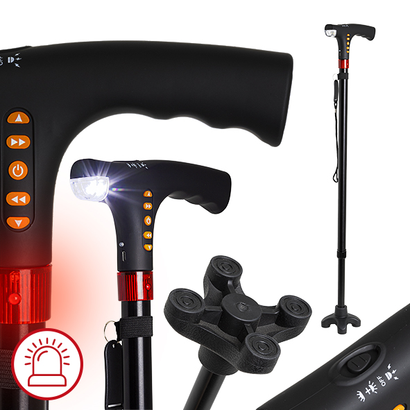 Smart-Spazierstock mit 3 Funktionen