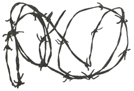 Halloween-Stacheldraht